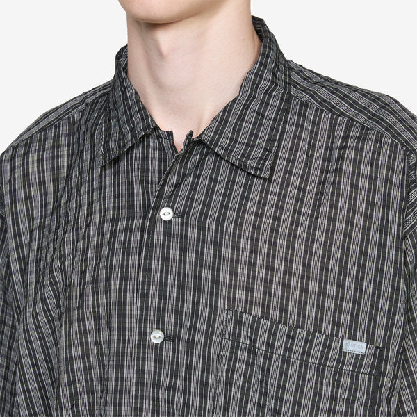 T/C Check Open Collar Shirt Green Shirts