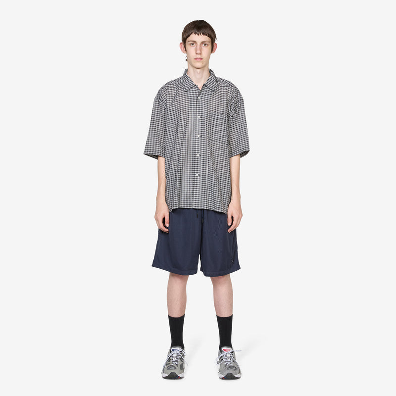 T/C Check Open Collar Shirt White Shirts