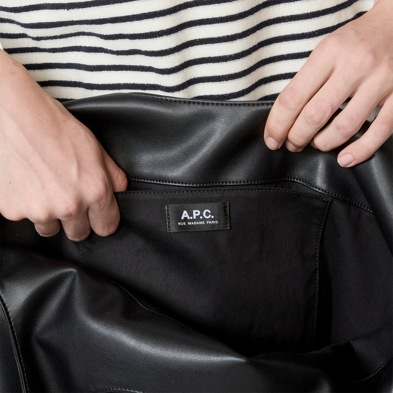 A.P.C. Totes | The RealReal 90-00s A.P.C. real leather tote bag