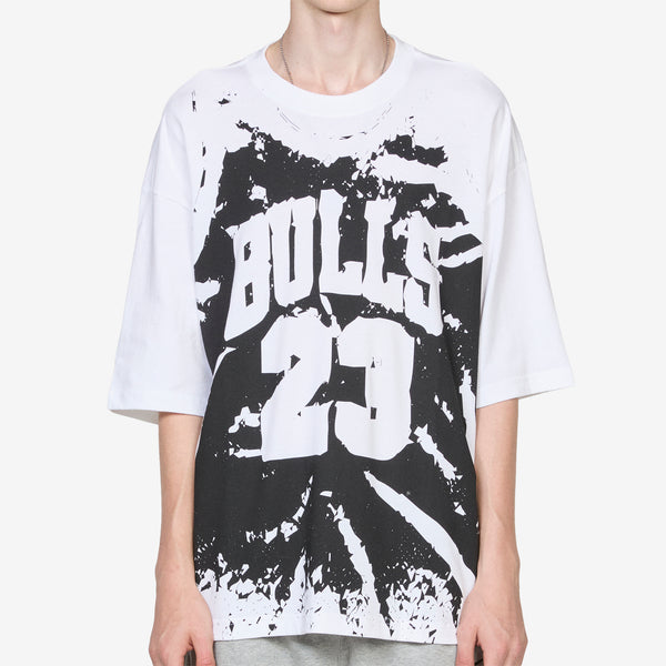 M J Jersey OS T-Shirt White | Black Tees