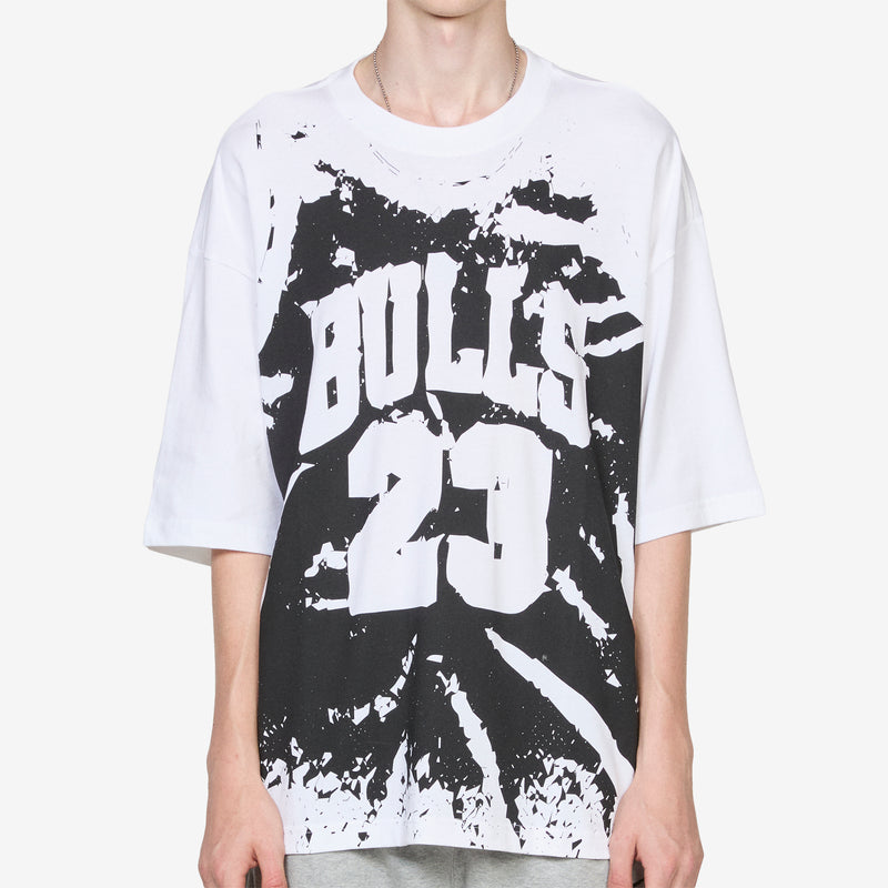 M J Jersey OS T-Shirt White | Black Tees