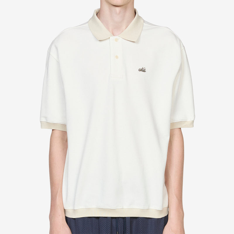 Nike Life Short Sleeve Heavyweight Polo Sail | Light Khaki | Medium Olive Tees