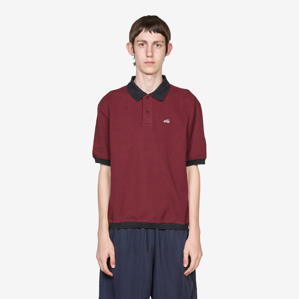 Nike Life Short Sleeve Heavyweight Polo Dark Team Red | Black | Sail Tees