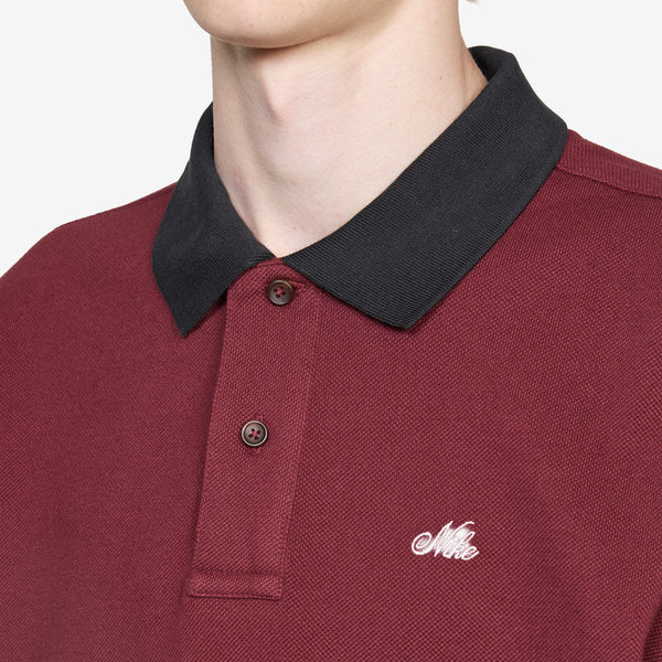 Nike Life Short Sleeve Heavyweight Polo Dark Team Red | Black | Sail Tees