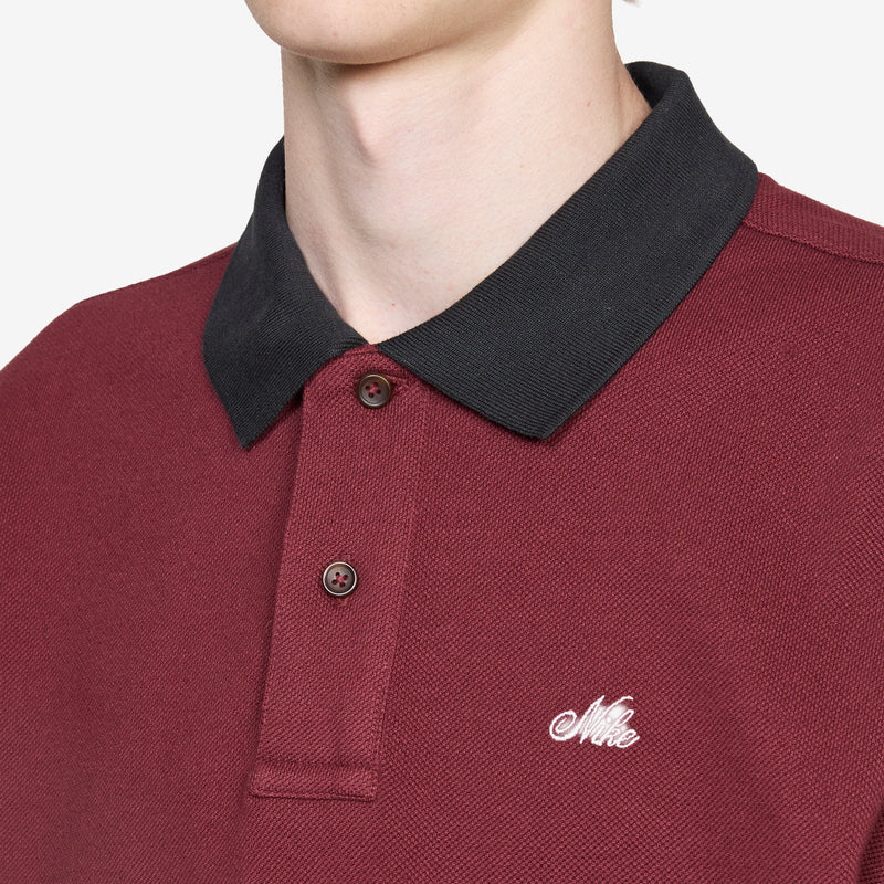 Nike Life Short Sleeve Heavyweight Polo Dark Team Red | Black | Sail Tees