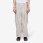 Pleated Trousers Washed Light Grey
