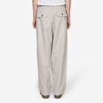 Pleated Trousers Washed Light Grey