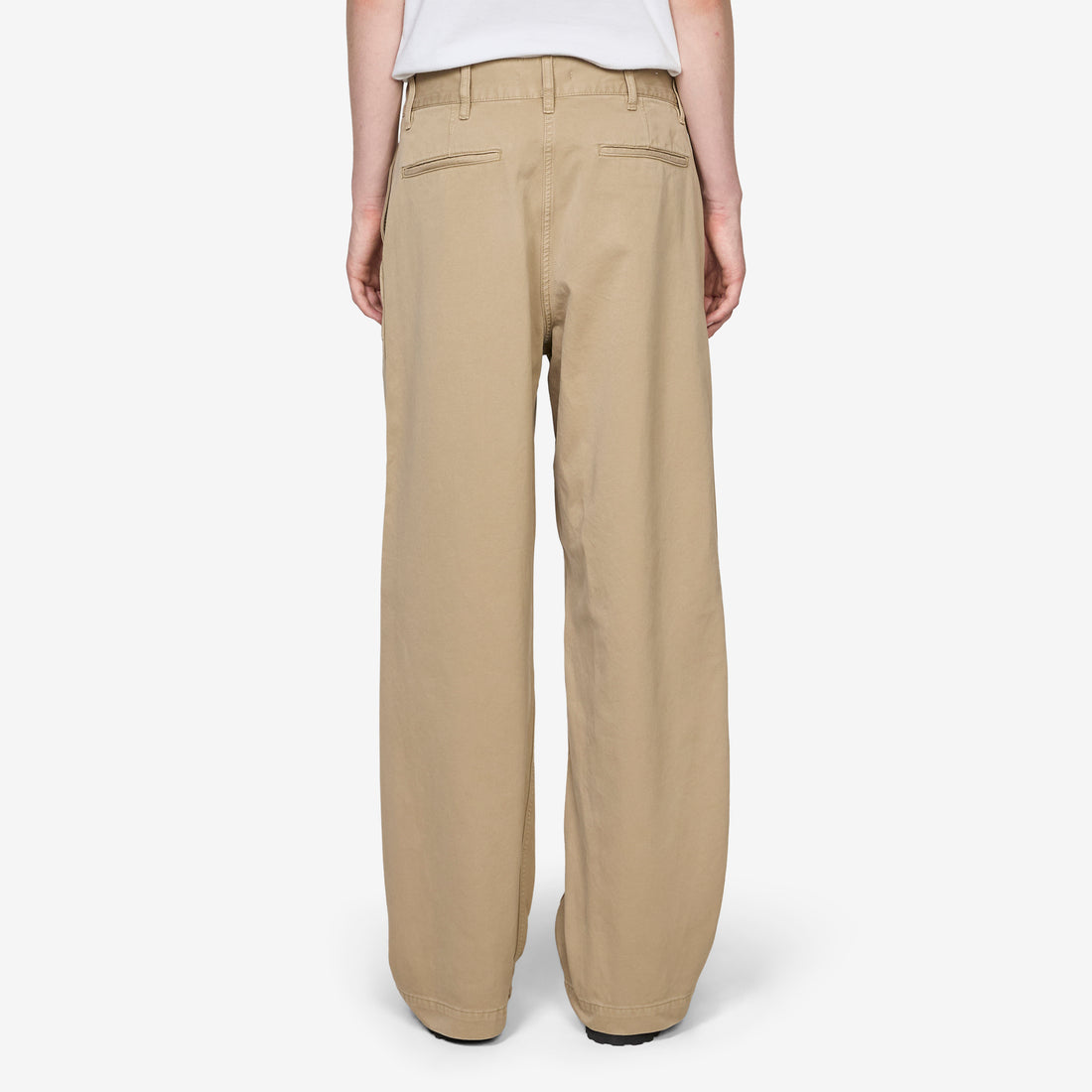 Wide Twist Chino Khaki Pants