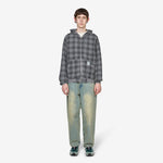 Waffle Zip-Thru Hood Grey Plaid