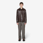 Welding Shirt Umber Brown Fluid Calfskin