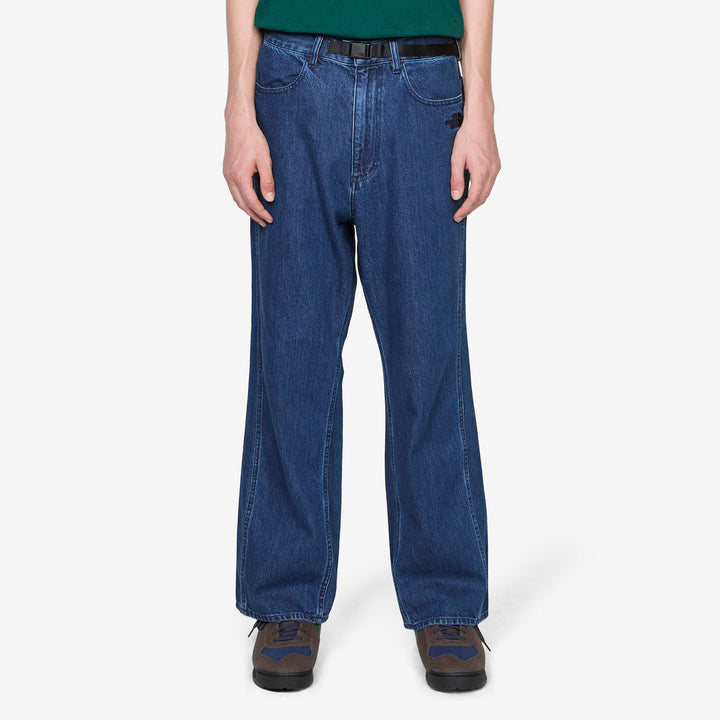 Triple Side Seam Denim Pants Estate Blue Front