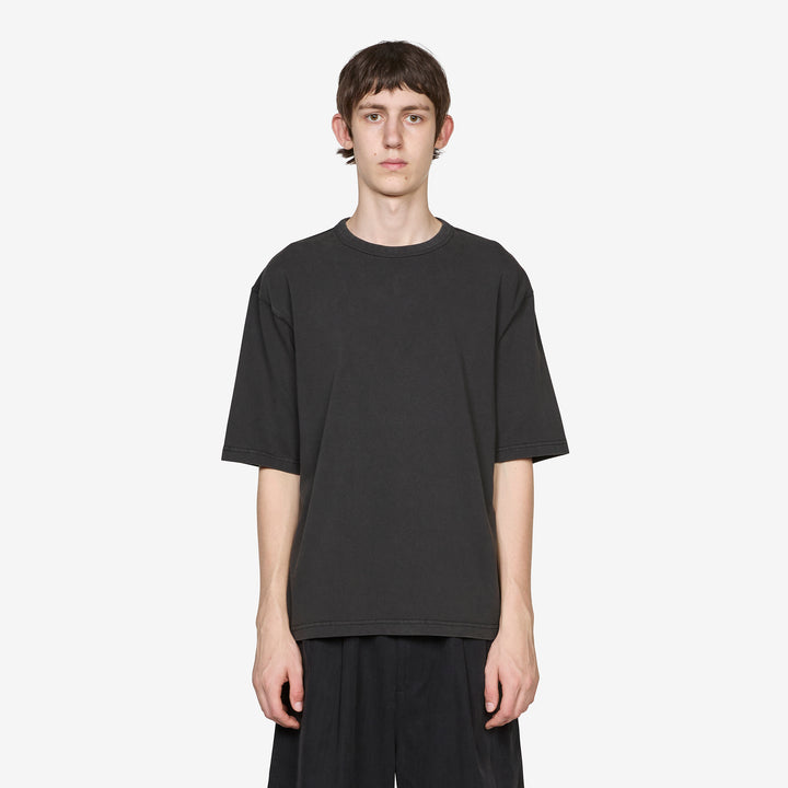Heavyweight Loose T-Shirt Garment Dye Jet Black Front