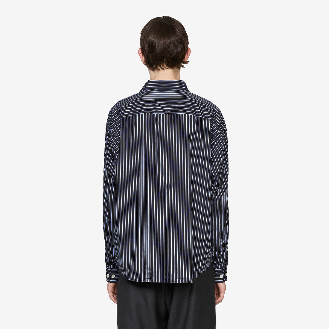 Exact Shirt Black Office Stripe Shirts