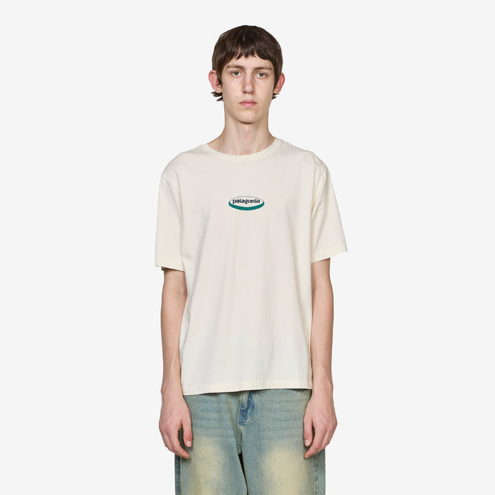 95 Oval Logo T-Shirt Undyed Natural Front