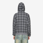 Waffle Zip-Thru Hood Grey Plaid