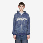 Amplify Zip-Thru Hood Washed Navy Plaid