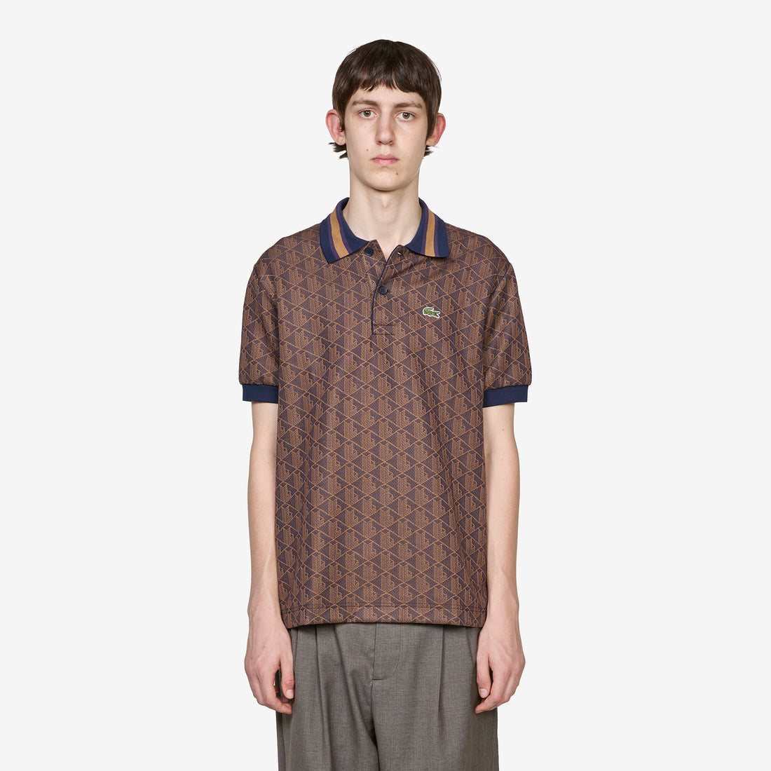 Monogram Classic Fit Polo Velvet | Date Brown Shirts