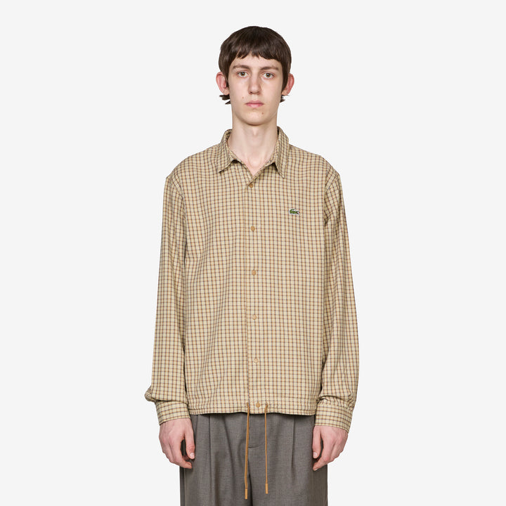 Check Flannel Shacket France Blue | Viennese Date Front