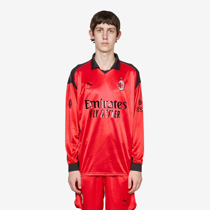 Slam Jam x AC Milan x Limited Edition Longsleeve Jersey For All Time Red Front
