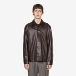 Welding Shirt Umber Brown Fluid Calfskin