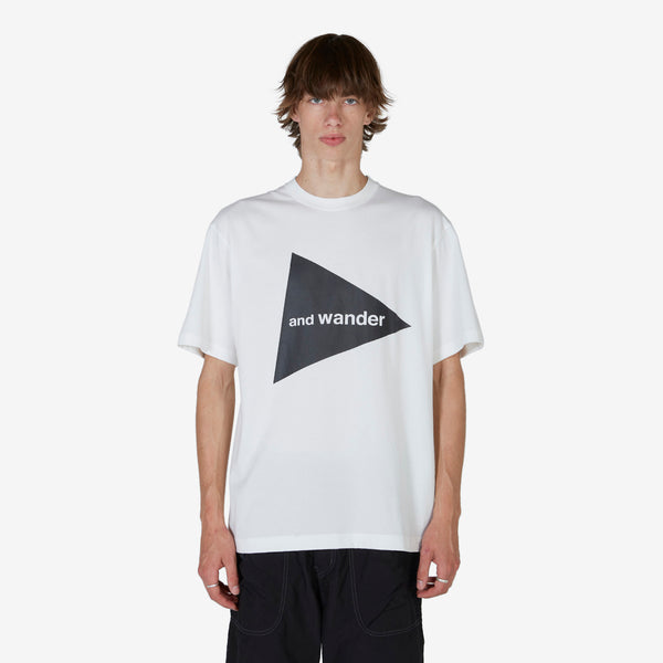 and wander Big Logo T-Shirt White