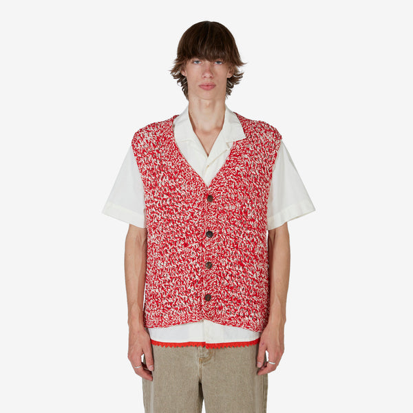 Haroun Crochet Vest Sumach Melange