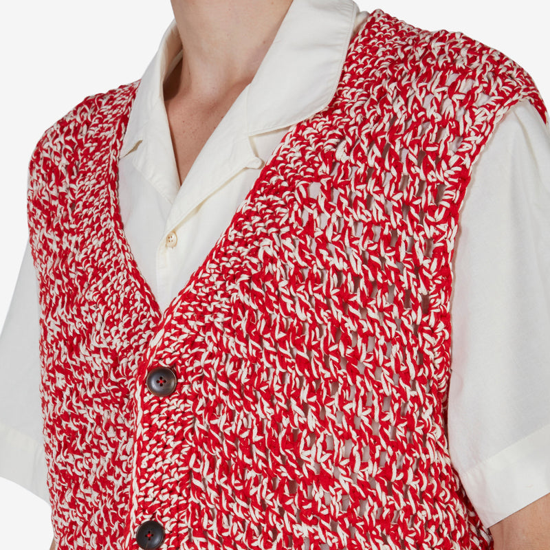 Haroun Crochet Vest Sumach Melange