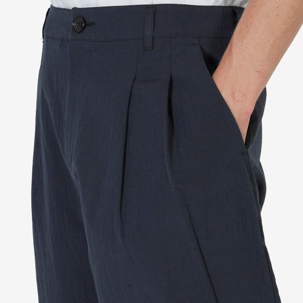 Pleated Wide Trousers Dark Incense