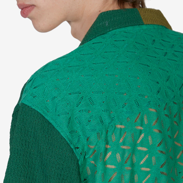 Forest Half Knit Shirt Green