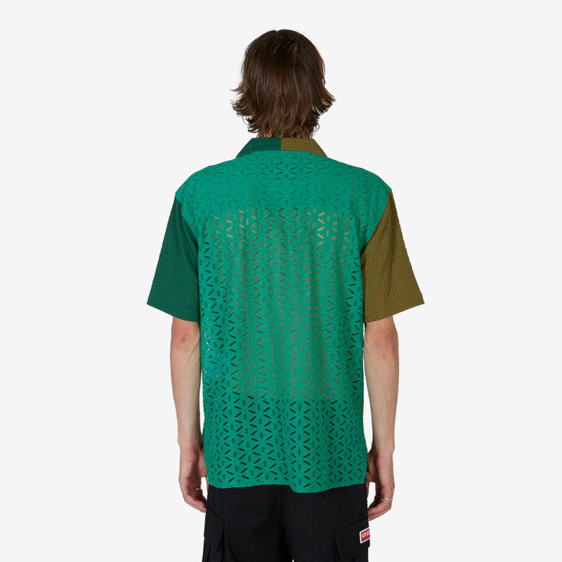 Forest Half Knit Shirt Green