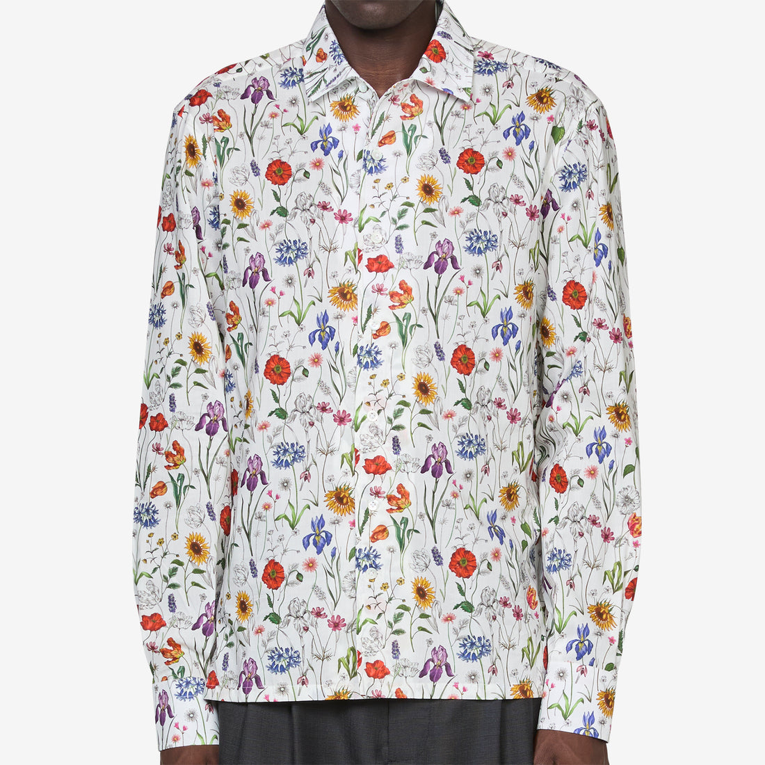 Floral Shirt White | Red | Purple Shirts