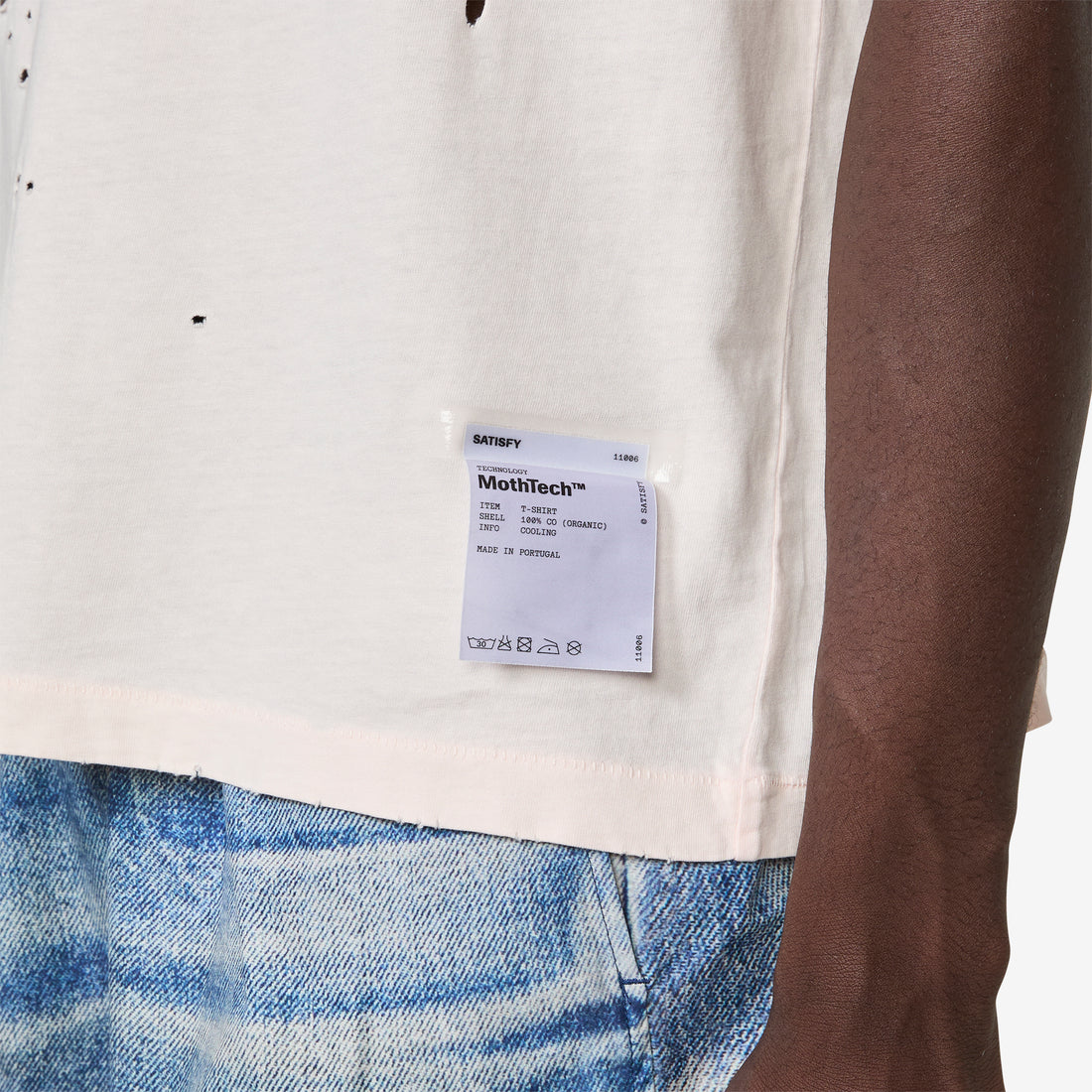 MothTech™ Logo T-Shirt Sun Bleached Rosewater Tees