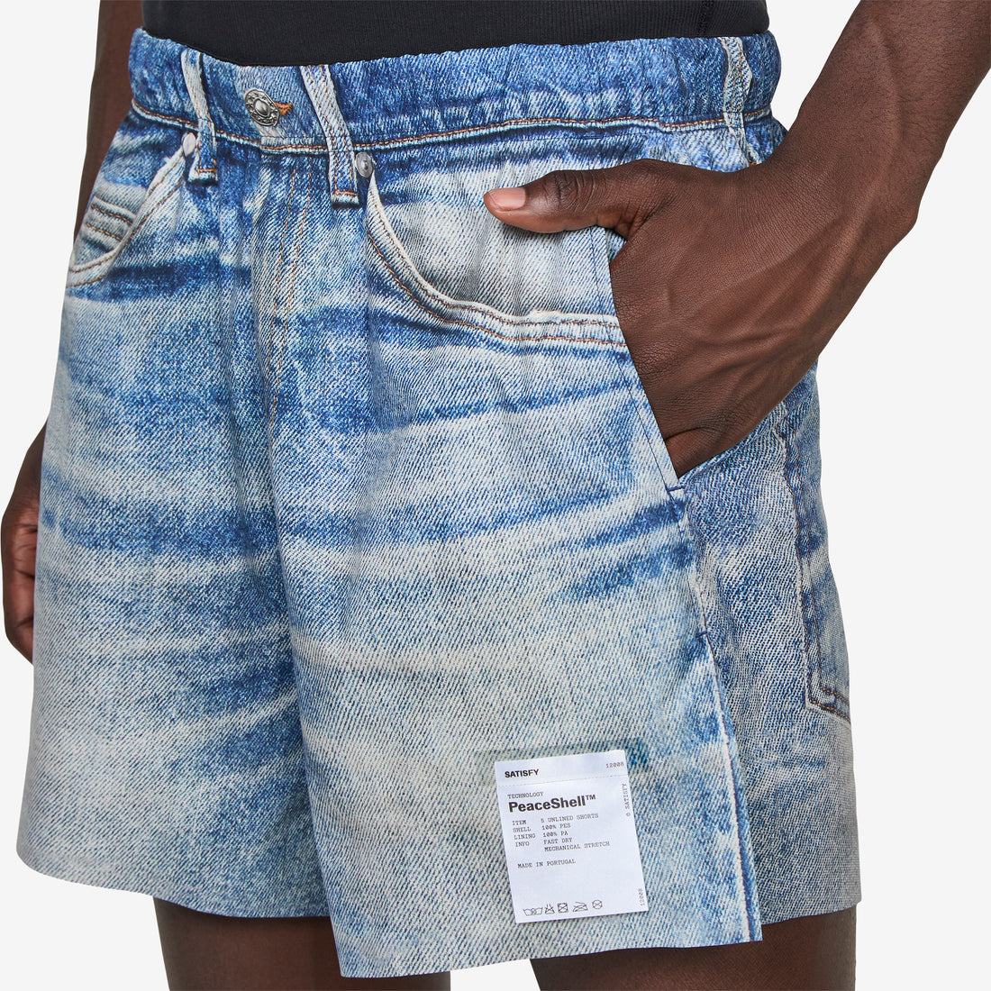 PeaceShell™ 5 Unlined Shorts Digital Denim Shorts