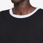 Contrast Trim T-Shirt Black