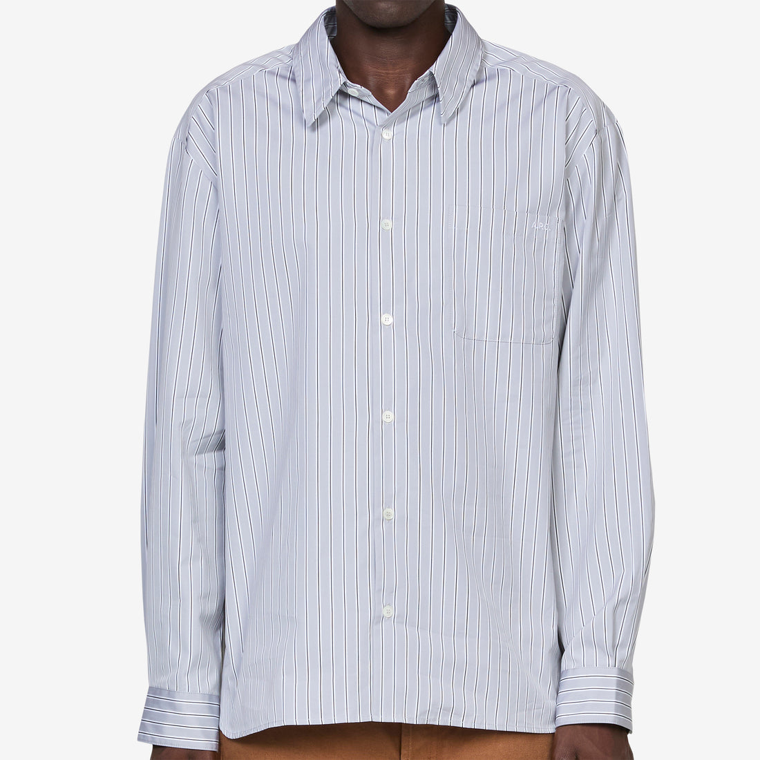 Malo Poplin Shirt Light Grey Shirts