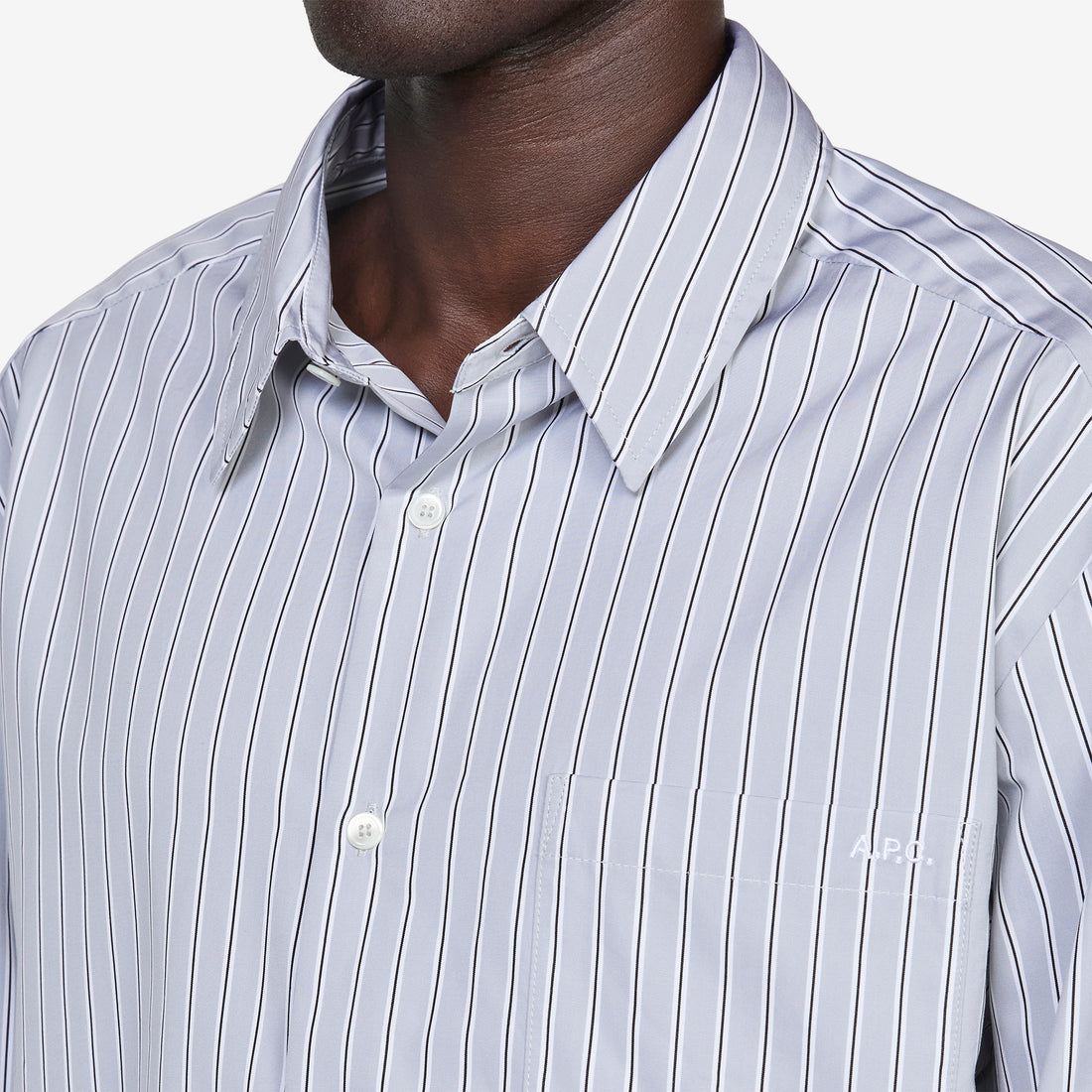 Malo Poplin Shirt Light Grey Shirts