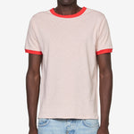 Contrast Trim T-Shirt Pink