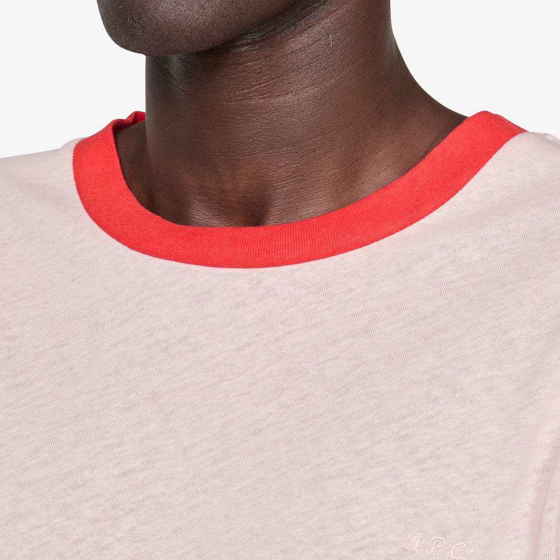 Contrast Trim T-Shirt Pink Tees