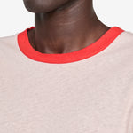 Contrast Trim T-Shirt Pink