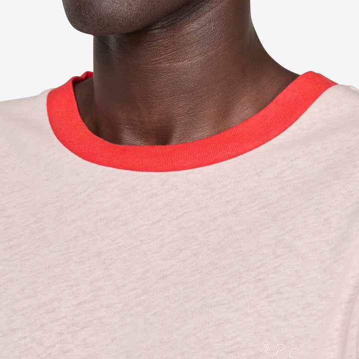 Contrast Trim T-Shirt Pink