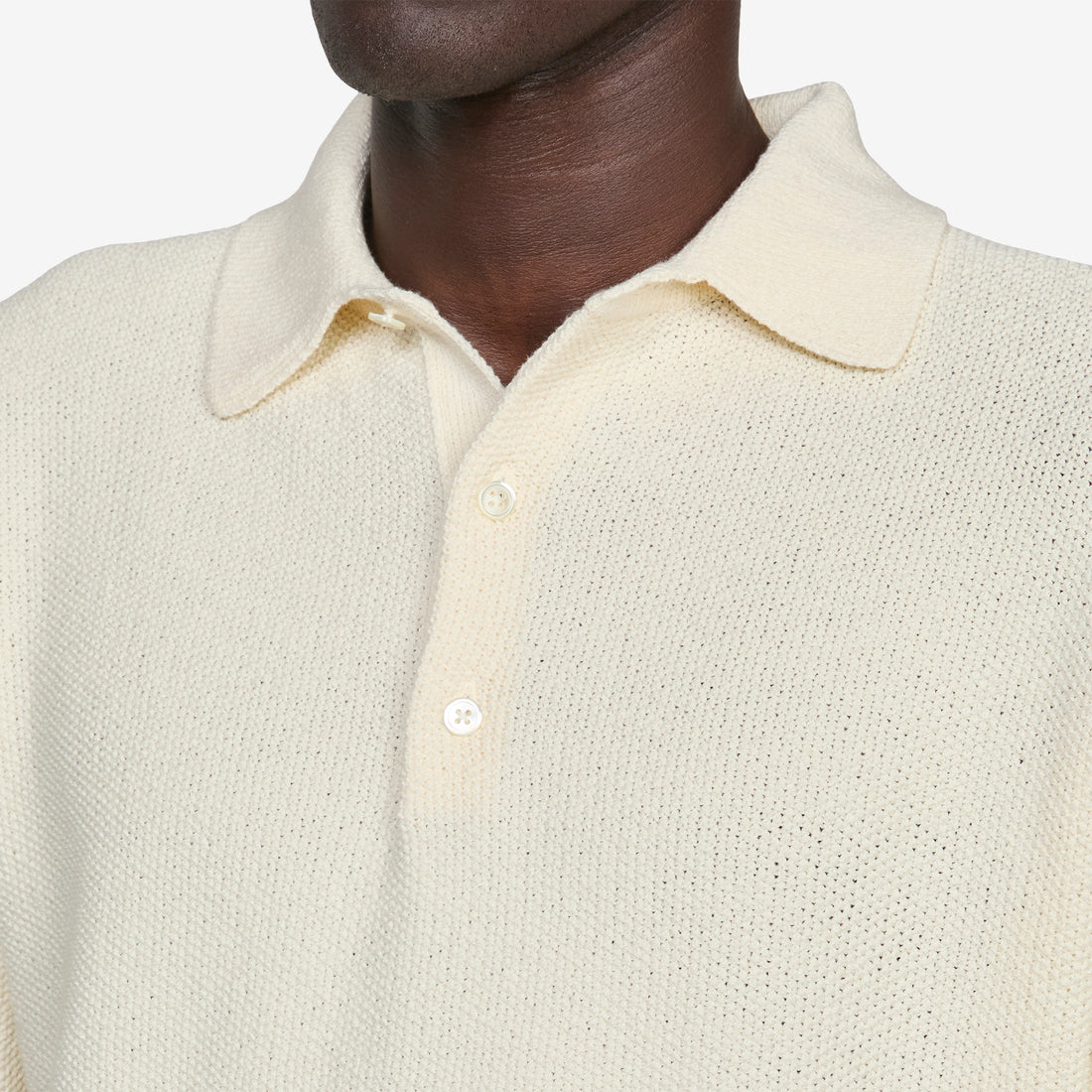 Pique Polo 7G White Shirts
