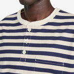 Longsleeve Henley T-Shirt Natural | Navy