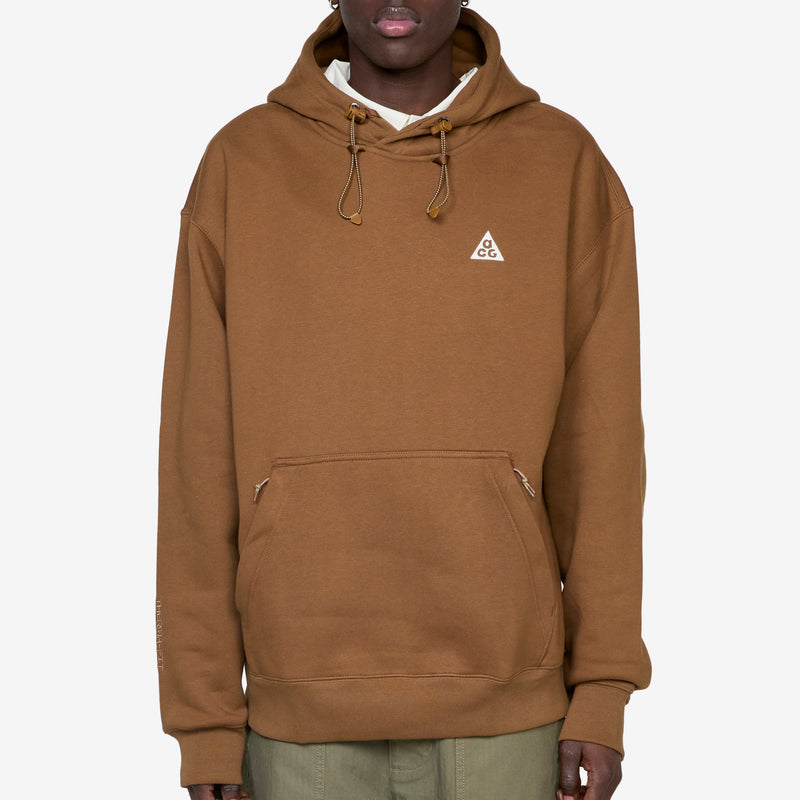 ACG Therma-FIT Fleece Pullover Hoodie Mosswood Brown | Light Khaki | Summit White Jumpers