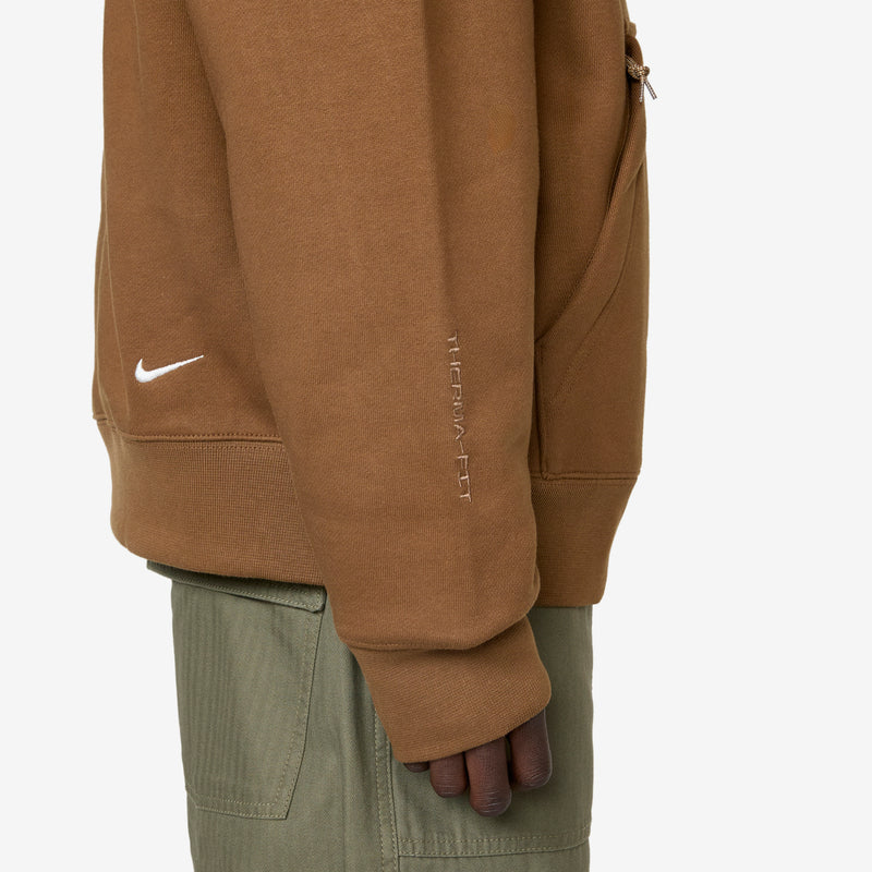 ACG Therma-FIT Fleece Pullover Hoodie Mosswood Brown | Light Khaki | Summit White Jumpers