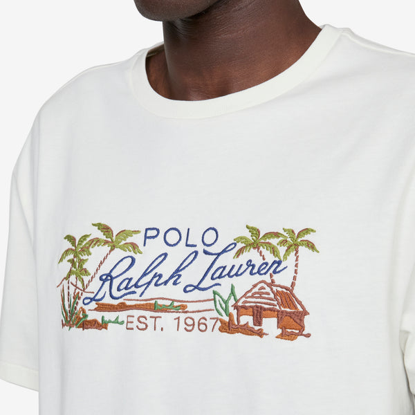 Classic Fit Embroidered Jersey T-Shirt Nevis Tees