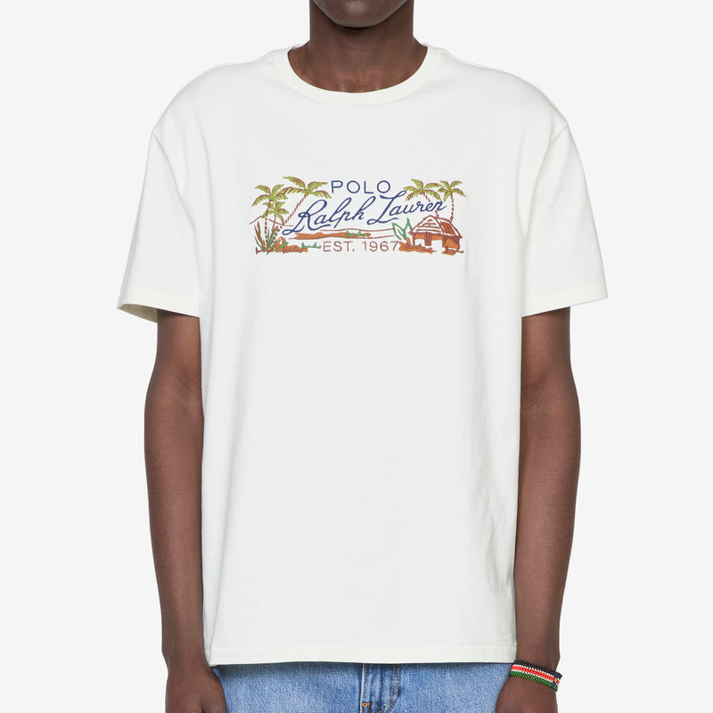 Classic Fit Embroidered Jersey T-Shirt Nevis Tees