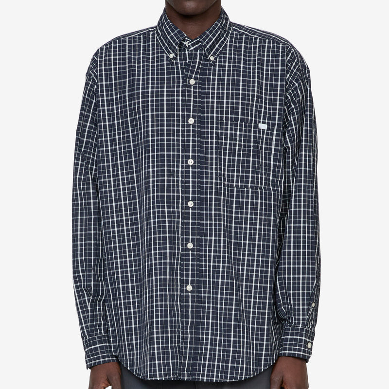 Twill Tattersall Longsleeve Shirt Black Shirts