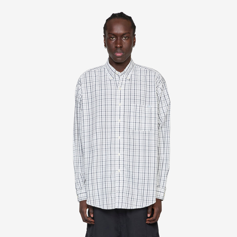 Twill Tattersall Longsleeve Shirt Off White Shirts