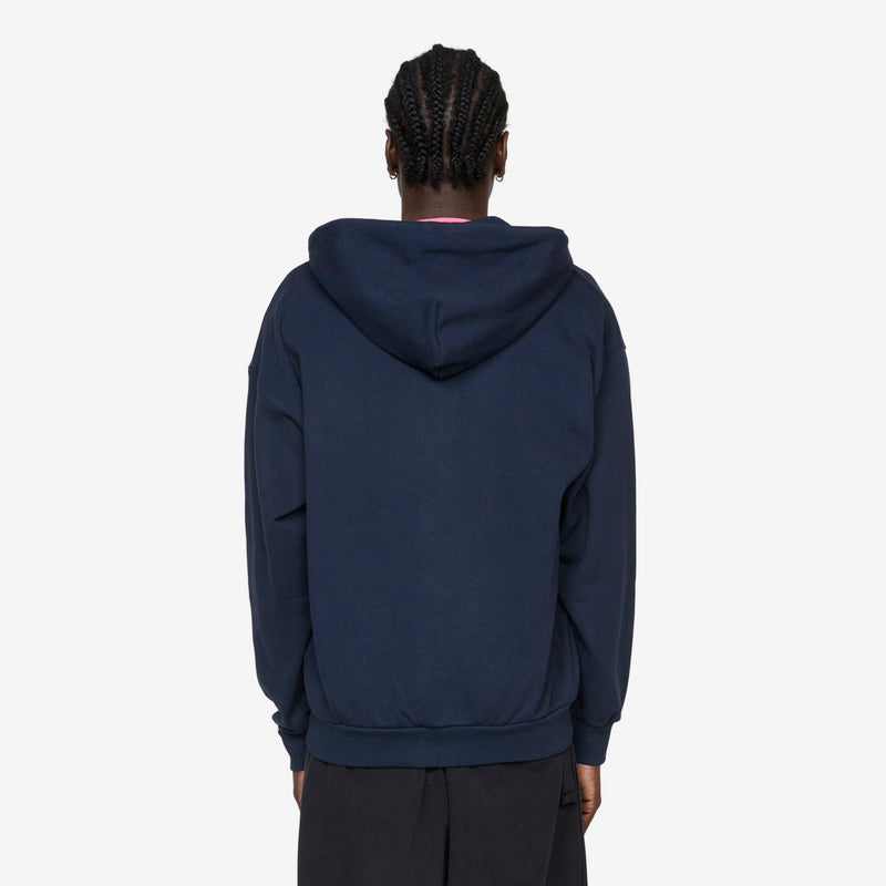 Arch Logo Full Zip Up Hoodie Navy Jumpers