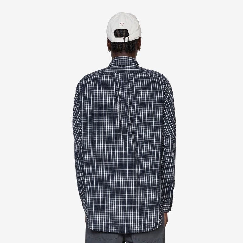 Twill Tattersall Longsleeve Shirt Black Shirts